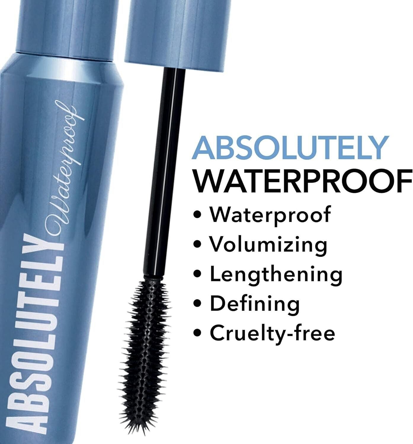 W7 Black Mascara Waterproof Absolutely Volumizing Lengthening Defining Mascara from Superior Mart