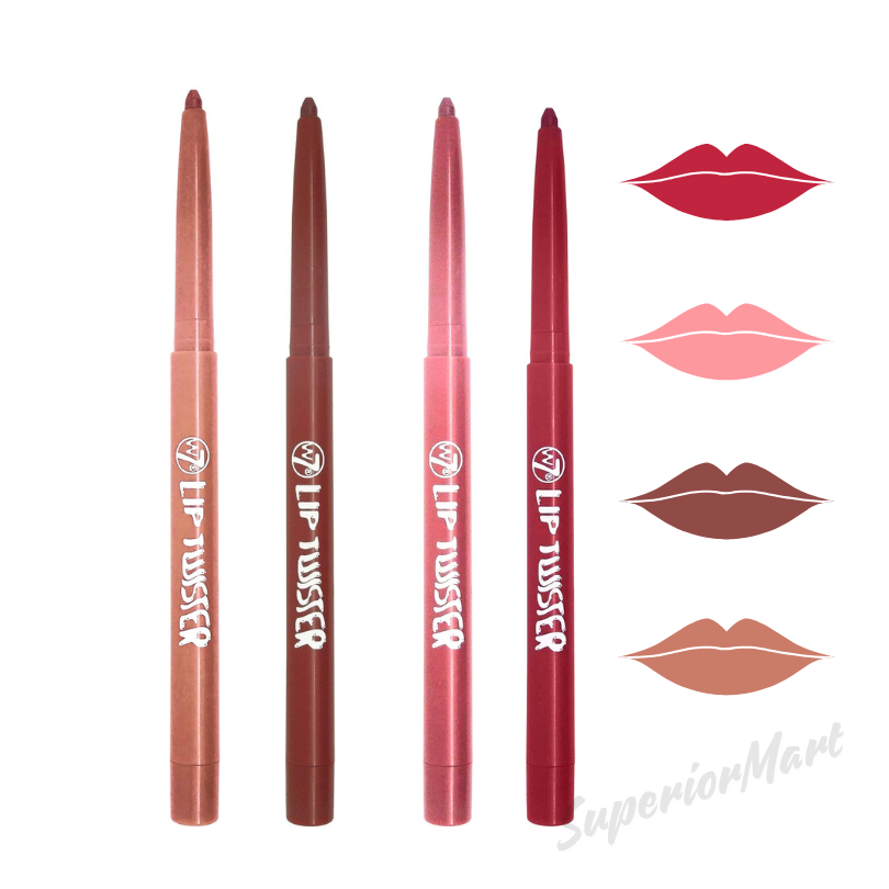 W7 Lip Twister Lip Outline Liner Red Pink Nude Brown Draw Define Lip Lines from Superior Mart