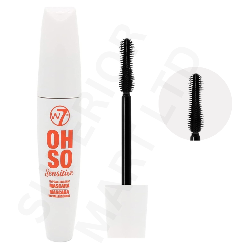 2X W7 Oh So Sensitive  Mascara Black Mascara For Sensitive Eyes Hypoallergenic from Superior Mart