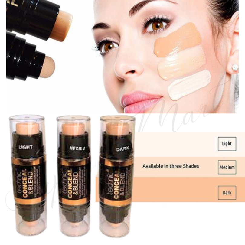 TECHNIC Conceal & Blend Concealer + Sponge Full Coverage 7.5g from Superior Mart