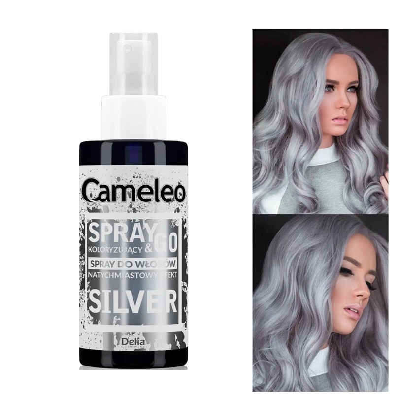 DELIA Cameleo Spray & Go Silver Hair Colour  Spray for Gray and Blonde Hair 150ml from Superior Mart