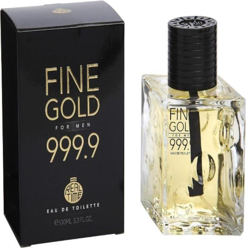 Men's Perfume Real Time Fine Gold 999.9 Eu De Toilette Parfum For Men 100ml from Superior Mart