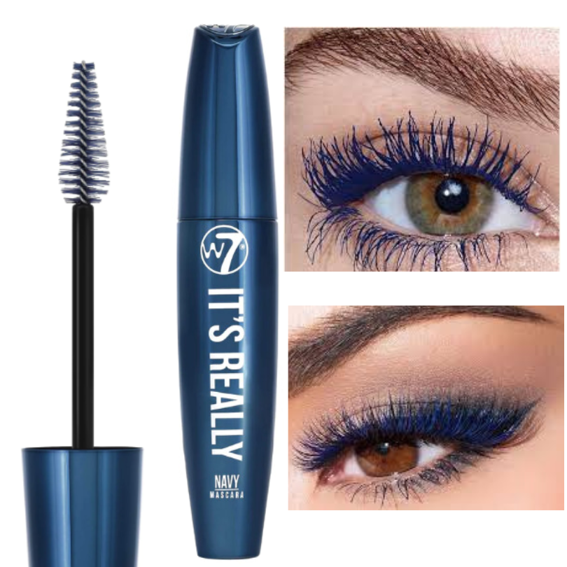 W7 Blue Mascara It's Really NAVY  Enhancing Lengthening Mascara 15ml