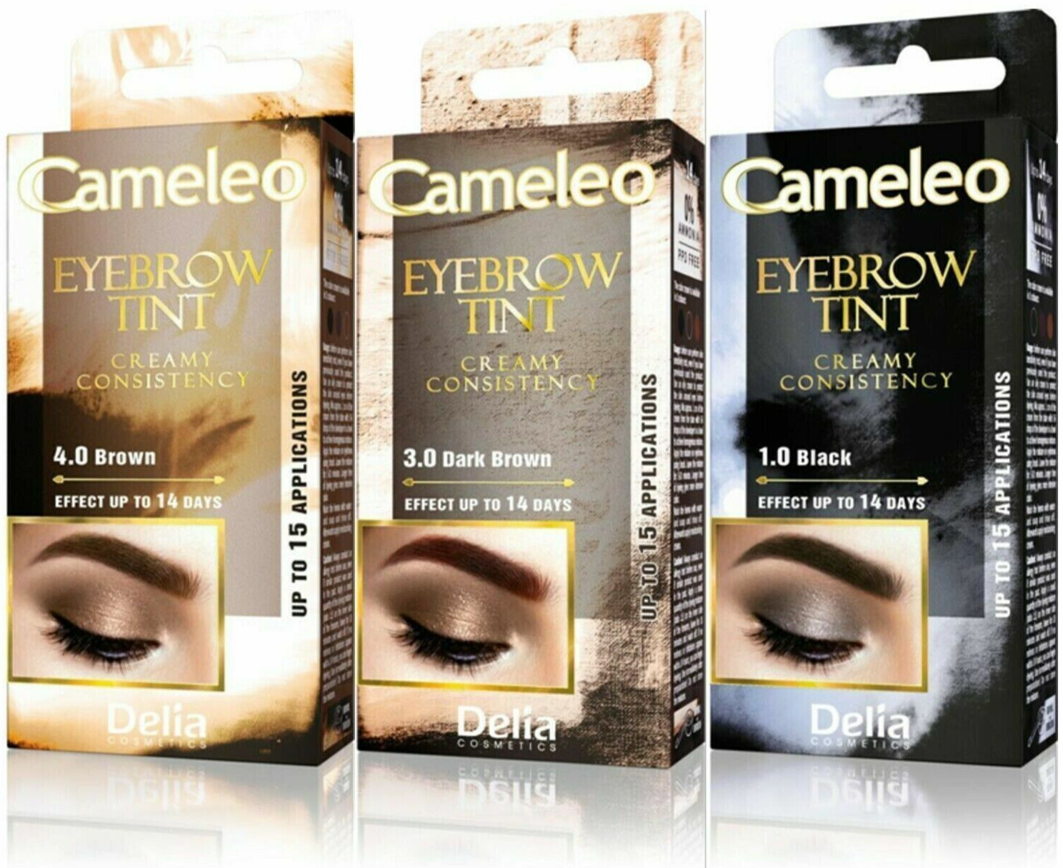 Delia Cameleo Eyebrow Tint Black Brown Cream Eyelash Dye Lash Kit Set 15ml from Superior Mart