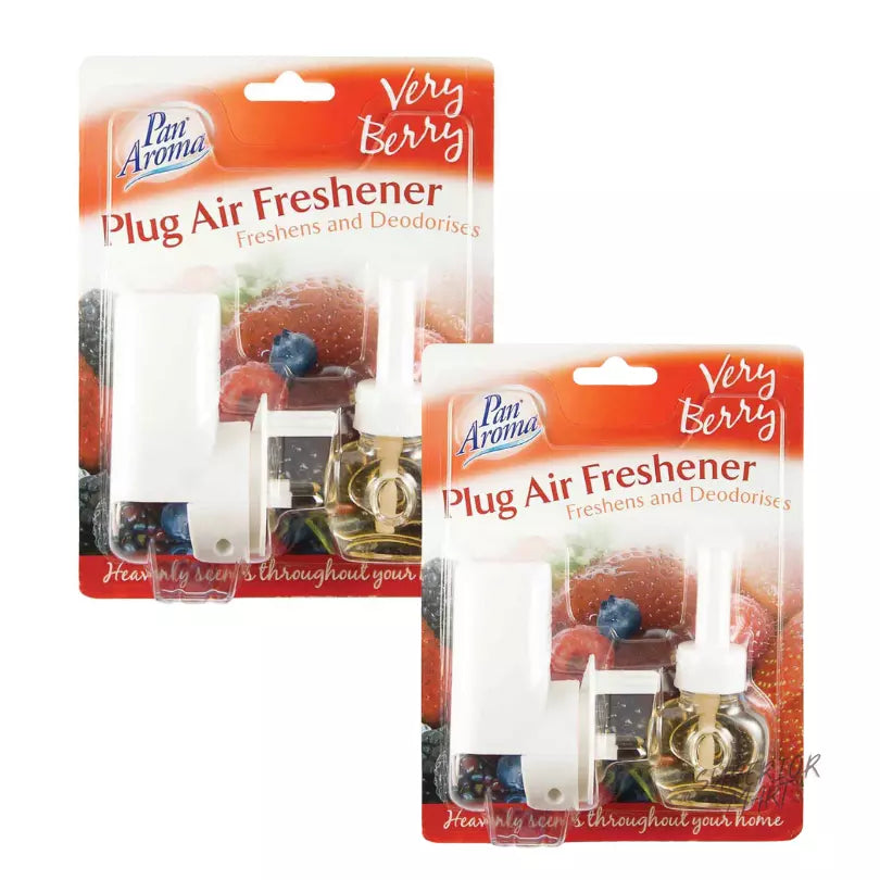 2X Pan Aroma Plug In Air Freshener Plug Unit With Scented Fragrance Very Berry from Superior Mart