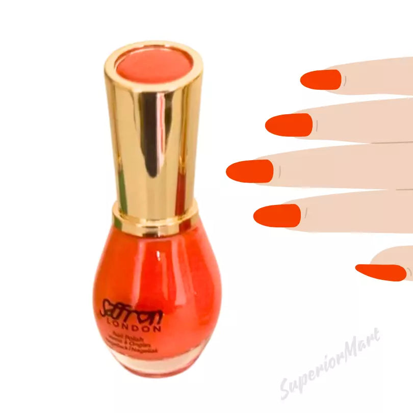 2X Saffron Nail Polish Nail Varnish New Shades Retro Orange Retro Pink from Superior Mart